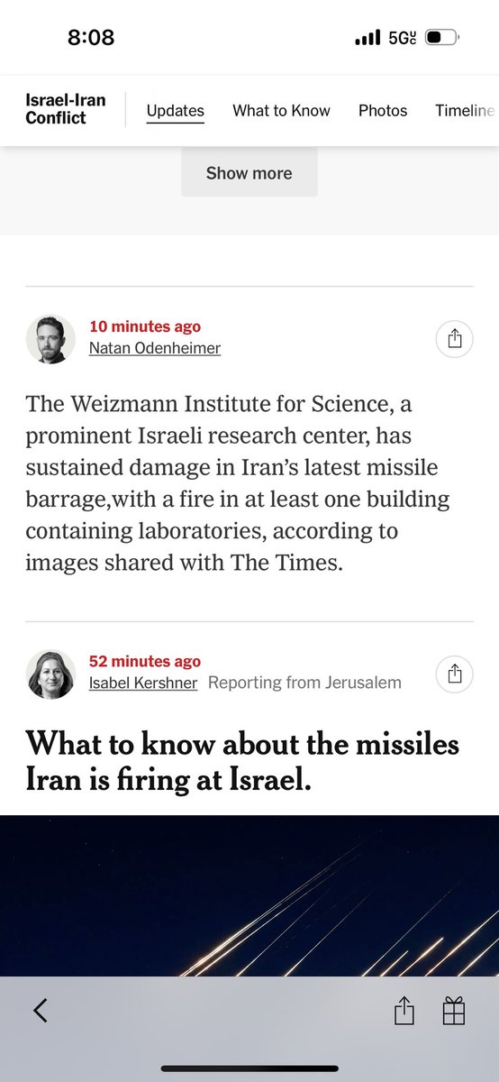 braunold's tweet photo. NYT reporting Weizmann Institute hit https://t.co/H4Q0Atz4xG