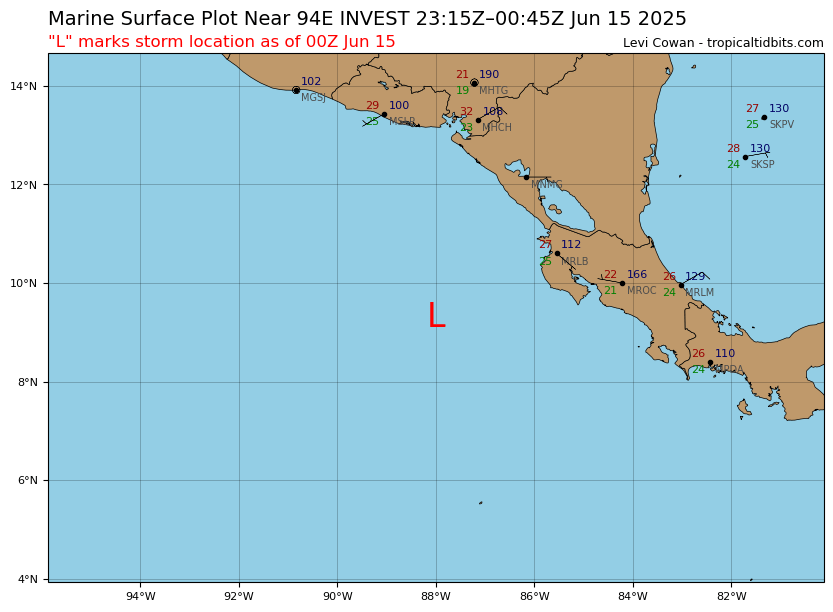 CycloforumsPR's tweet photo. La data de la corrida 00z de los modelos para el invest 94E al sur de CentroAmerica. Esto no es oficial ya que los boletínes que emite el @NHC_Pacific son los oficiales, pero los modelos pueden dar proyecciones preliminares de como sería el movimiento y la intensidad. 

Localización a las 00z según el best track es EP, 94, 2025061500, BEST,  9.3N,  88.0W,  25, 1009, DB
https://t.co/NRYEvMg46L
LMR
@stmsin @esereno @alvarosayan049 @MeteoJalMX
@1j9m8v5A @HURATROPICALES @VisitaMazatlan
@alejandrocota3 @ChiapasMeteo @HuracanInfoCo
@donderisja @AlertaGt502 @meteo_sv @WeatherRD
@ConredGuatemala @TWAPuertoRico @DavidPalaciosD @CarlosRBar16841 @MeteoroTamps
@Yaque04804330 @Fernando_AF14 @FerragamoWx
