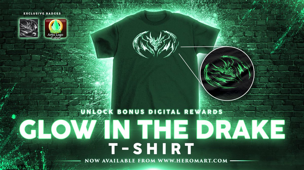 HeroMart's tweet image. 🚨RESTOCK & NEW REWARDS ALERT!🚨
👕Glow-in-the-Drake - T-Shirt!
🔓Unlock Glow Dragon Gear in AQ3D, AQW, DF, ED & AQC!
Order yours now & train your inner dragon!
👉heromart.com/products/glow-…
____________
#heromart #restock #aqw #aq3d #dragonfable #epicduel #adventurequest #mmo…