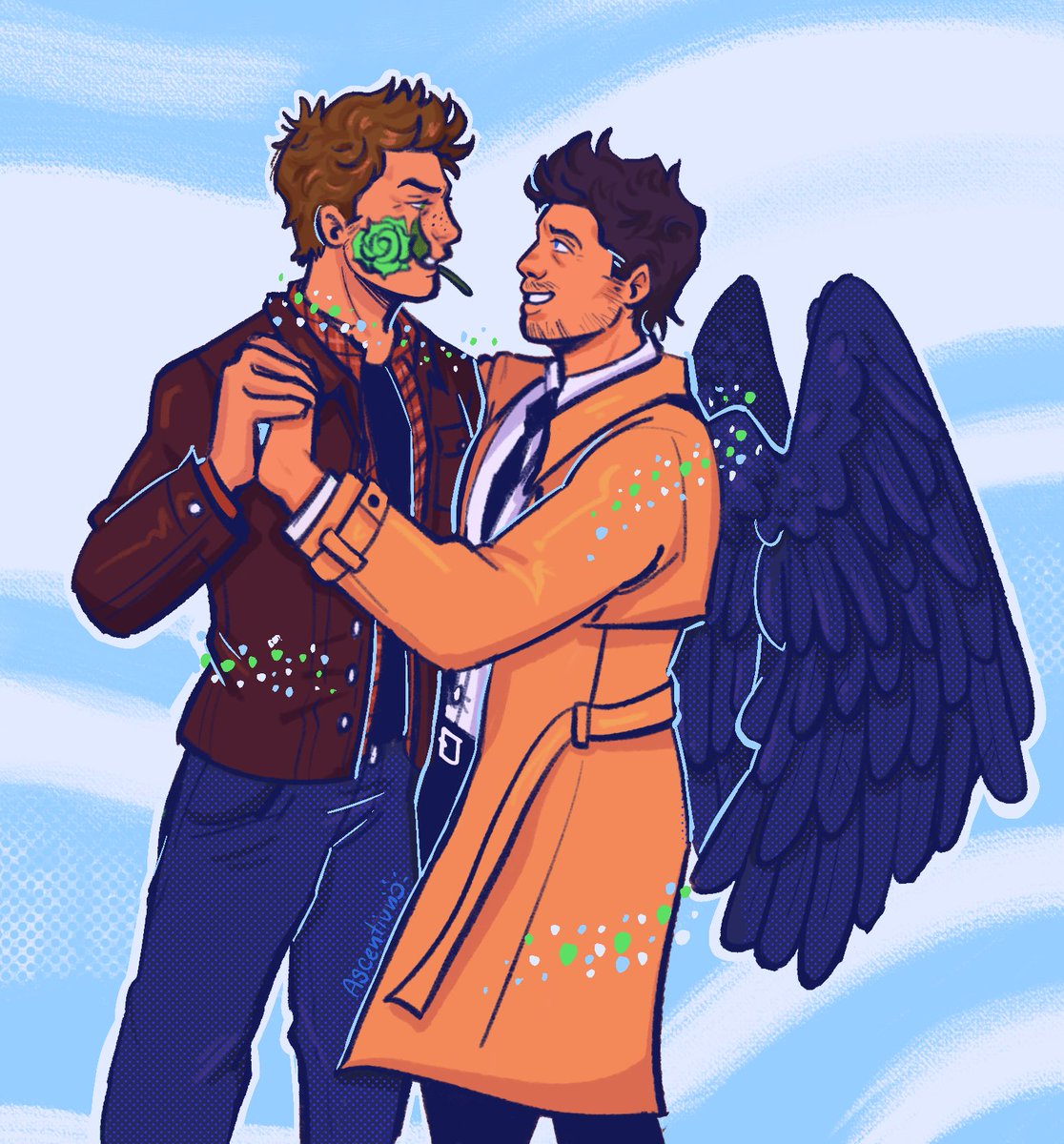 ascentiun's tweet photo. Destiel para o dia aquileano #ABPride #destiel https://t.co/Y8w9eVefsL