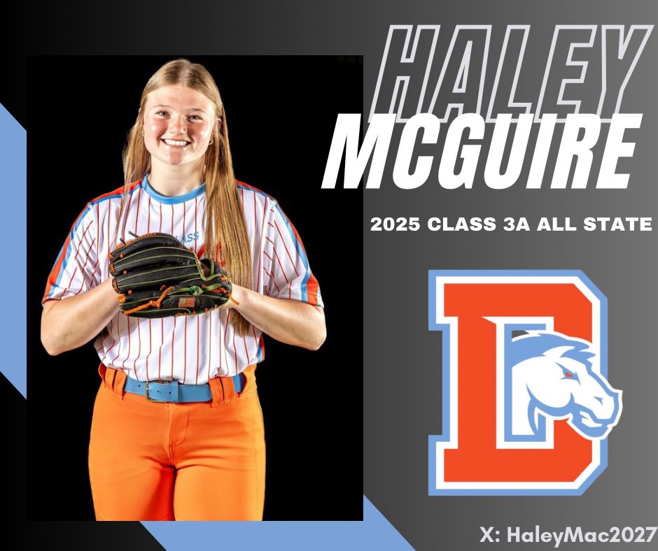 FDHS Softball (@fdhs_softball) on Twitter photo Congratulations to <a href="/HaleyMac2027/">Haley McGuire</a> for making 3A All State!! 🔥🥎
#Broncosoftball #LetsRide Congratulations to <a href="/HaleyMac2027/">Haley McGuire</a> for making 3A All State!! 🔥🥎
#Broncosoftball #LetsRide
