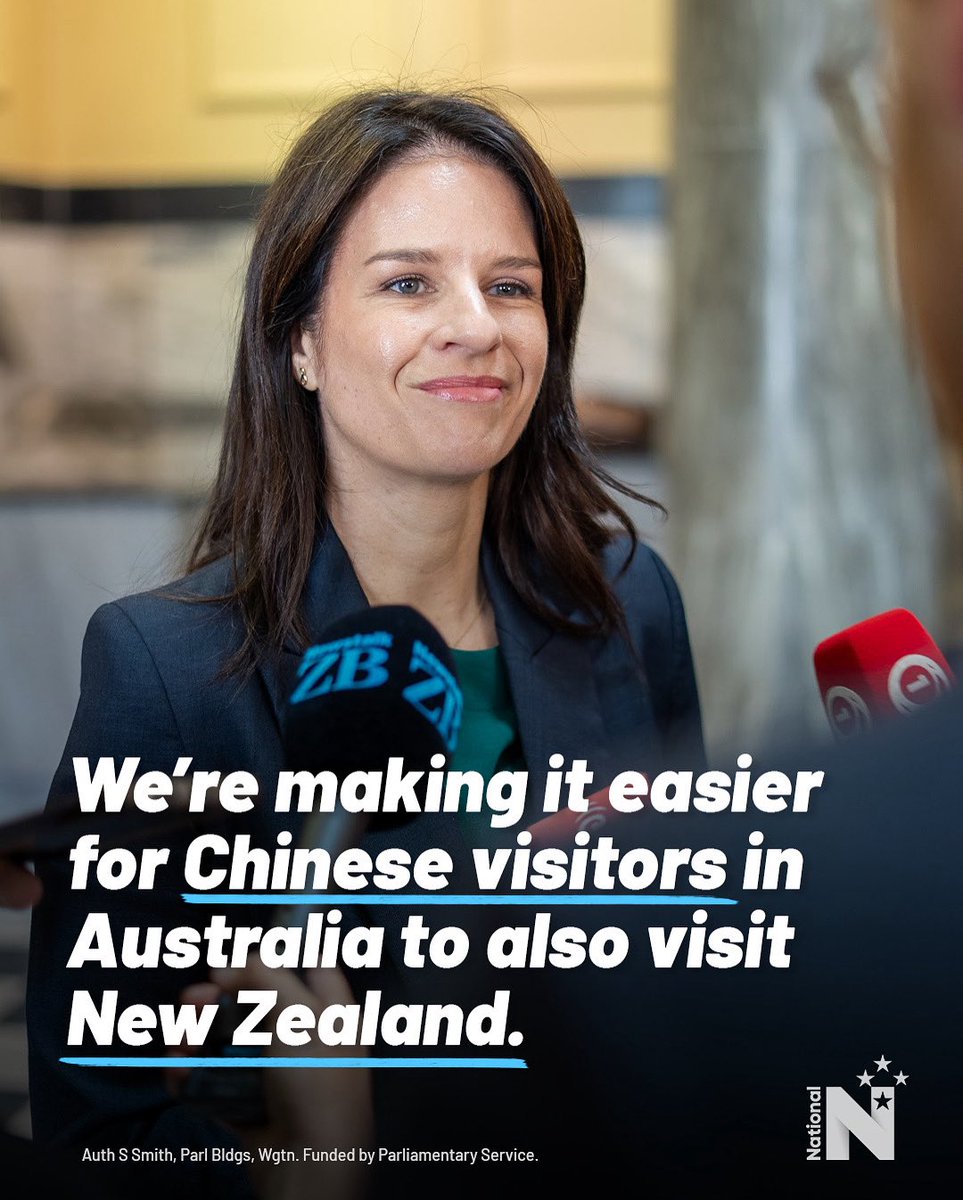 When tourists spend money in New Zealand, it helps create jobs and lift wages for all Kiwis. 

That’s why we’re making it easier for Chinese passport holders to visit NZ if they already have a valid Australian visa.