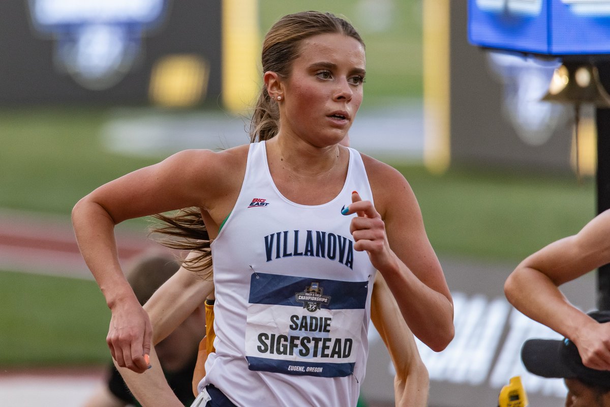NovaTrackXC's tweet image. Catch Sadie Sigfstead in tonight's 5000 meter national championship at 9:55pm ET on ESPN2! Here is her 5K resume entering the race:
🔵 PR Of 15:33.68 at NCAA East Prelims
⚪️ No. 3 in school history
🔵 Two-time All-BIG EAST
⚪️ 1st VU athlete in 6 years to do #NCAATF 10K/5K