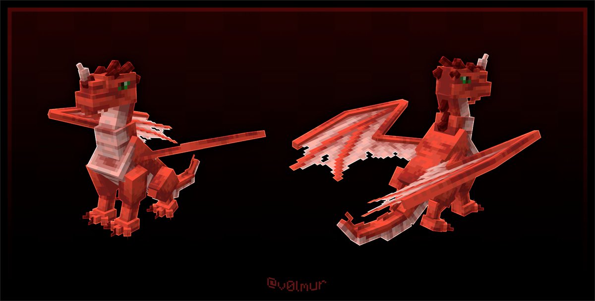 v0lmur's tweet image. Dragon :P
#Minecraft #mcmodel #minecraftmodel #pixelart #Blockbench #lowpoly #dragons #DnD #RPG
