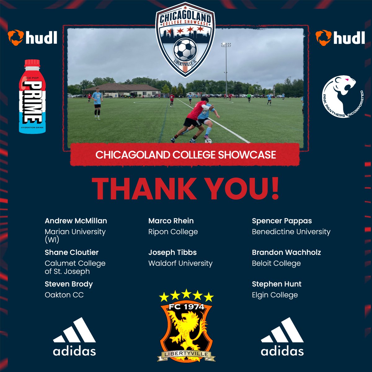 Thank you to all of the college coaches that came out and participated in the Chicagoland College Showcase Combine and Selection Game. Special thank you to Beloit College Brandon Wachholz for running our Activation &amp; Training session during the combine Friday night.