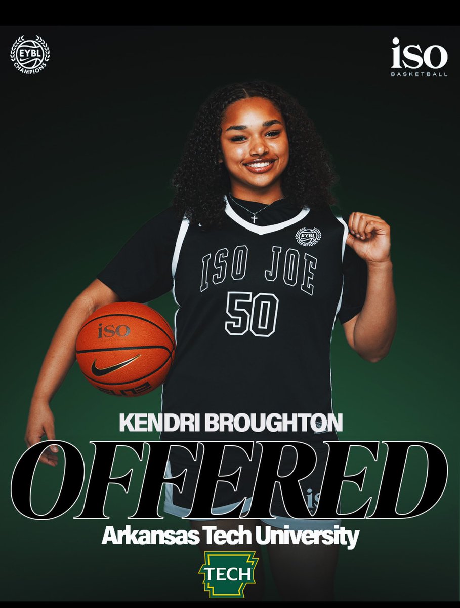 Kendri Broughton (@kendribroughton) on Twitter photo After a great conversation with <a href="/DaveWilbers/">Dave Wilbers</a> and <a href="/bpalm5/">Brad Palmer</a> I am blessed to receive an offer from Arkansas Tech University! All glory to God !!
#GodsPlan <a href="/ATUWBasketball/">ATU W. Basketball</a> <a href="/TeamIsoGirls/">Iso Basketball Club</a> <a href="/dumas_ladycats/">Dumas LadyCat Basketball 🏀</a> <a href="/CoachBroughton2/">Karen</a> <a href="/coachlarharris/">Larry Harris</a> <a href="/TheBrandonLove/">Brandon Love</a> After a great conversation with <a href="/DaveWilbers/">Dave Wilbers</a> and <a href="/bpalm5/">Brad Palmer</a> I am blessed to receive an offer from Arkansas Tech University! All glory to God !!
#GodsPlan <a href="/ATUWBasketball/">ATU W. Basketball</a> <a href="/TeamIsoGirls/">Iso Basketball Club</a> <a href="/dumas_ladycats/">Dumas LadyCat Basketball 🏀</a> <a href="/CoachBroughton2/">Karen</a> <a href="/coachlarharris/">Larry Harris</a> <a href="/TheBrandonLove/">Brandon Love</a>