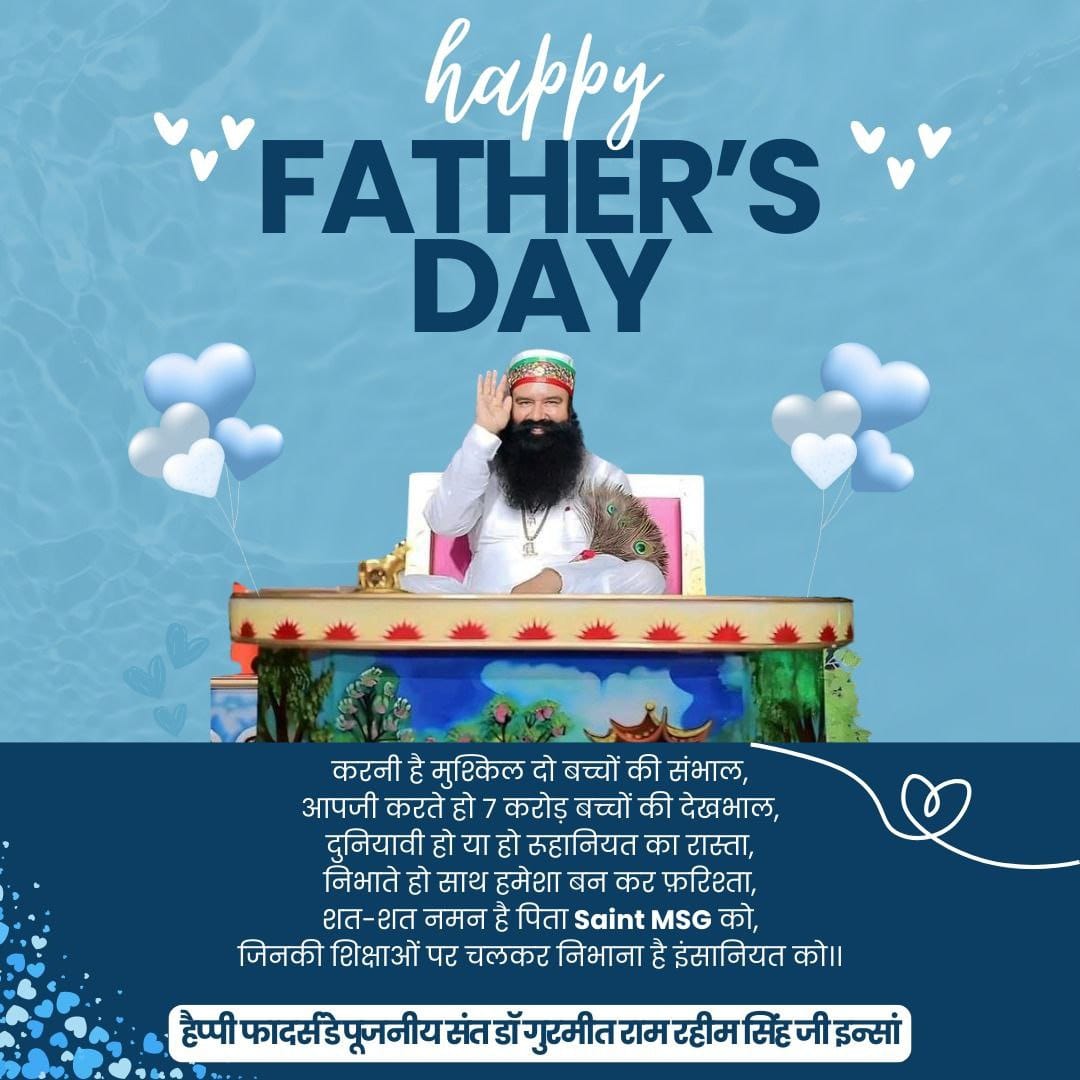 Baljindercaur's tweet image. On this #FathersDay we pay tribute to all the Fathers for their valuable sacrifices &amp;amp; specially to Saint MSG-A spiritual beacon who not only nurtures souls with unconditional love but also blesses humanity with the greatest gift of all — the gift of enlightment.