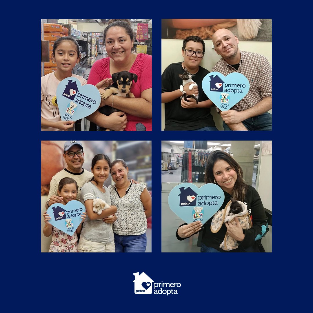 🐶🐱 Estas historias comienzan con una mirada y terminan en un hogar lleno de amor. Cada una de estas mascotas encontró a su familia gracias a quienes eligieron adoptar. 🏠✨Sé parte de nuestra filosofía #PrimeroAdopta.
