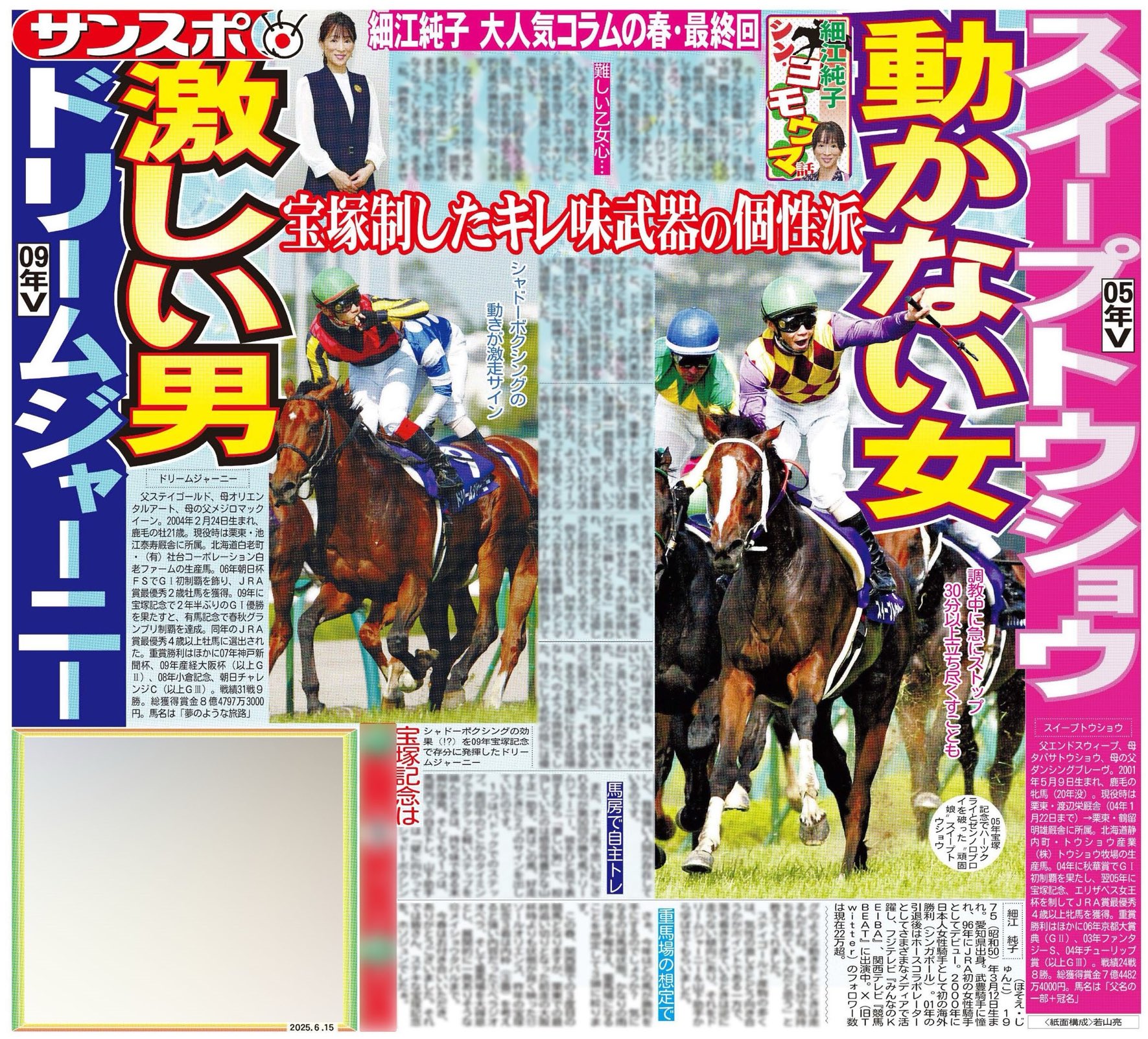 【単勝馬券】細江純子騎手 1996年初勝利現地単勝馬券 貴重 細江純子騎手 1996年初勝利現地単勝馬券
