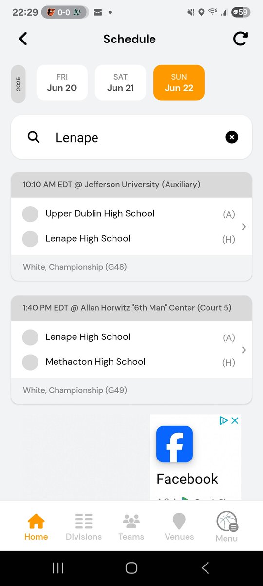 Attention College Coaches:
I’ll be competing at Philly LIVE — here’s my schedule (6/22) and contact info below.
📞 609-332-9437
I’m ready and available for your program — let’s connect!