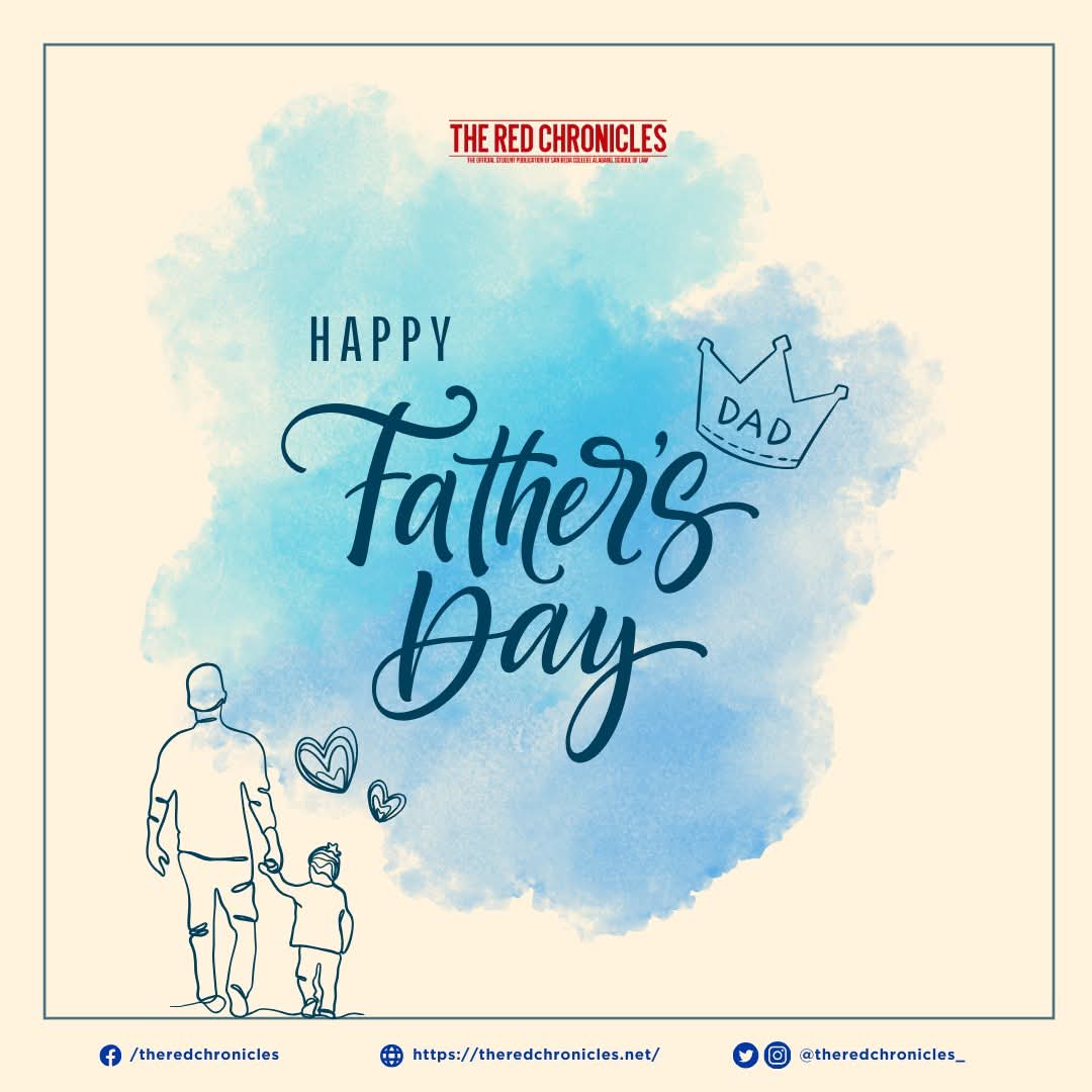 redchronicles_'s tweet photo. HAPPY FATHER’S DAY!

We dedicate this day to the pillars of strength of every household. You may be the most ordinary men, yet your extraordinary vigor made you the mighty heroes that radiate inspiration upon us.

Layout by French Templonuevo | The Red Chronicles https://t.co/m4xemD6Dl1