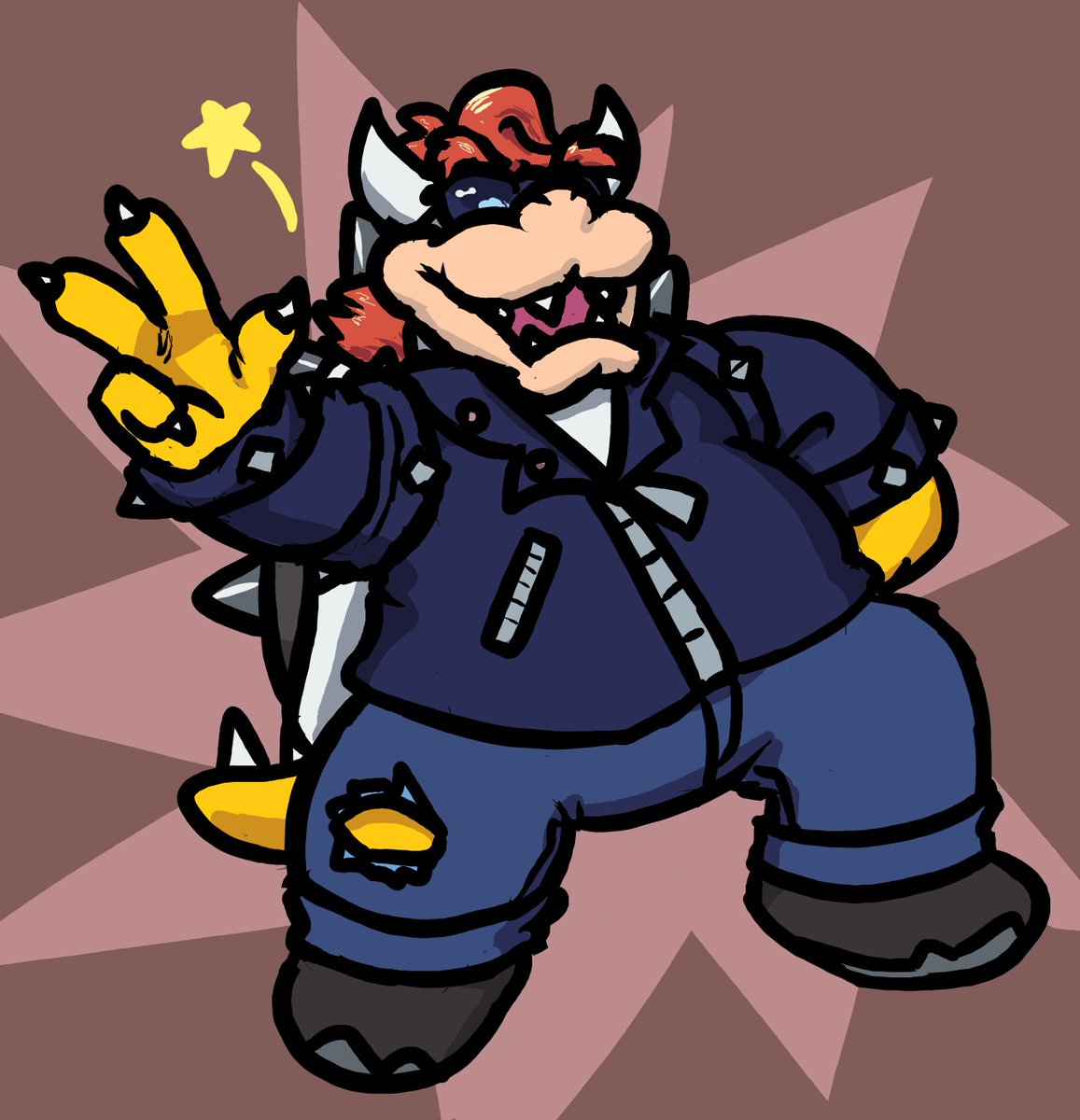 teh_ray's tweet photo. Biker Bowser done for a friend https://t.co/Wvg9stNEBU