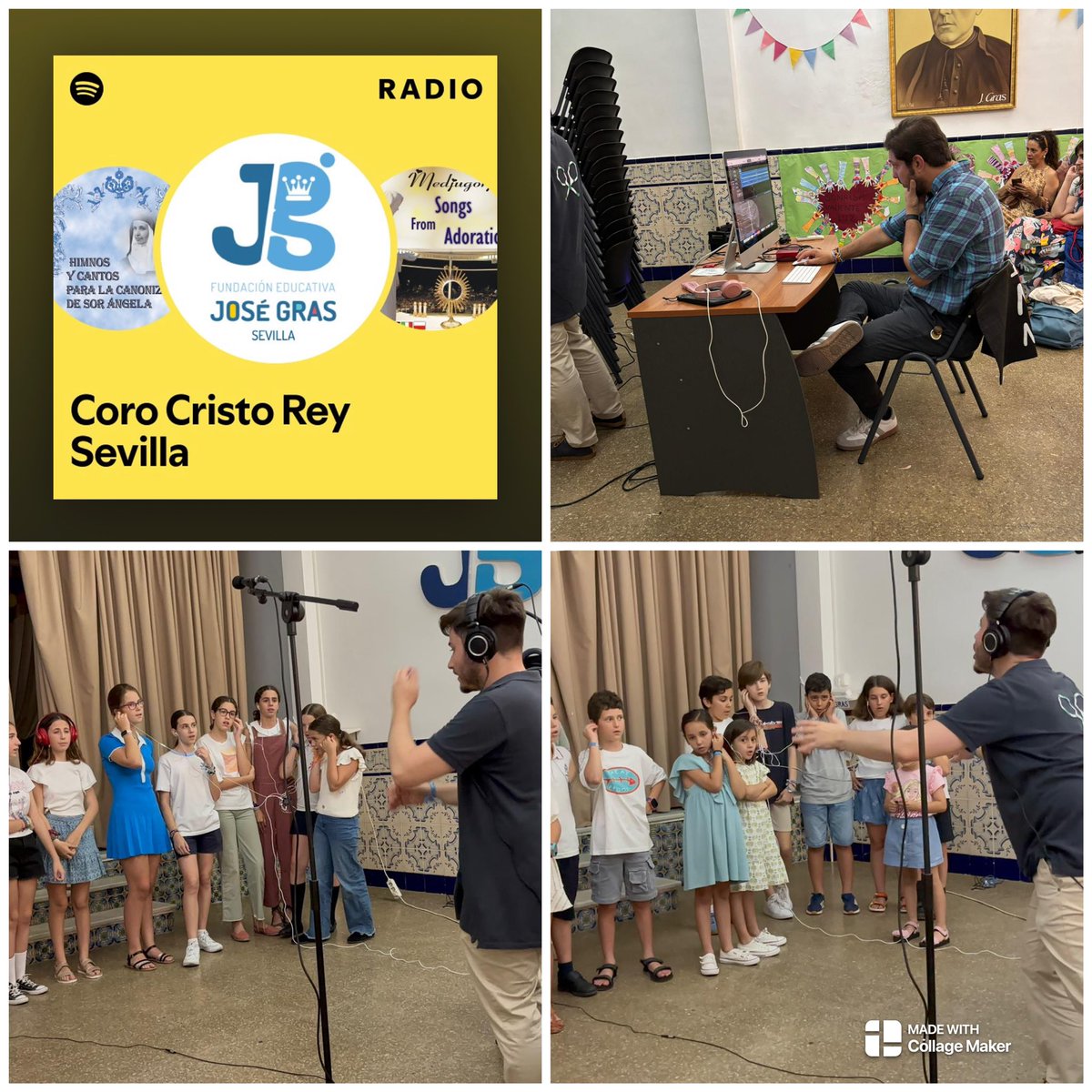 ¡Seguimos creciendo musicalmente! 🎶🎼 Grabando nuestro repertorio de canciones del Coro Cristo Rey Sevilla ✌🏽 #cristoreina #corocristoreysevilla #dejandohuellasdebien #educaciónmusical