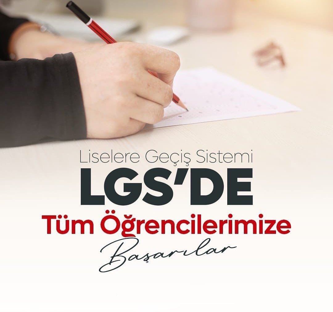 Bugün LGS’ye katılacak olan tüm öğrencilerimize canı gönülden başarılar diliyorum. Geleceğimizin teminatı gençlerimizin emeklerinin karşılığını almalarını diliyorum. 
#lgs2025