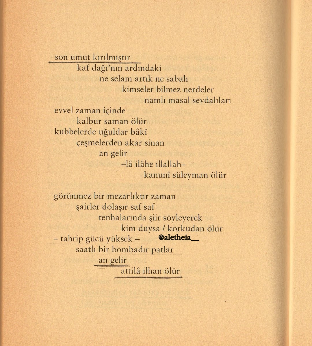 aletheia__'s tweet photo. an gelir 
o eski heyecan ölür 

an gelir 
her ölen pişman ölür 

an gelir 
attilâ ilhan ölür 

attilâ ilhan 

[15 Haziran 1925, İzmir — 10 Ekim 2005, İstanbul]