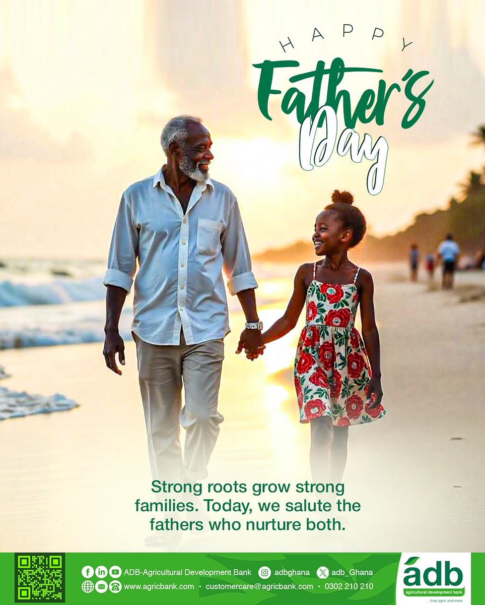 adb_Ghana's tweet image. A father’s guidance builds generations. Today, we honour the men who nurture both dreams and futures. Wishing all amazing dads a Happy Father’s Day🌳💚 #fathersday
ADB, …truly agric and more