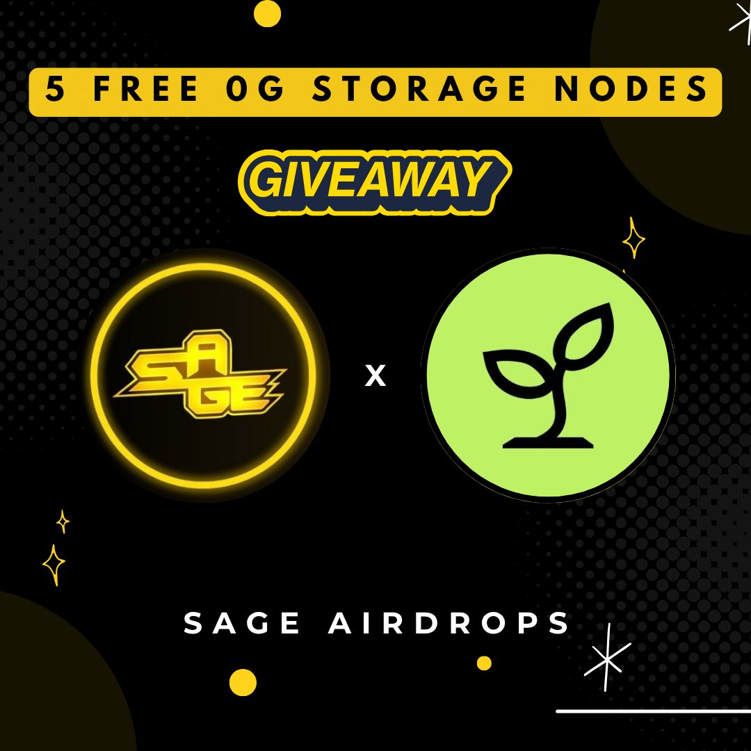 SAGEAIRDROPS's tweet image. 📣 SAGE Airdrop x @nodes_garden - 5 @0G_labs Storage Node Giveaway 🚀

⭐️ Total Funding - 340 Million Dollars [ cryptorank.io/ico/0-g-labs ]
⭐️ Backed by Animoca, OKX Ventures, Alchemy, Polygon and other big VCs.

🖥 Project — 0G ai introduces the first modular AI chain [ L1…