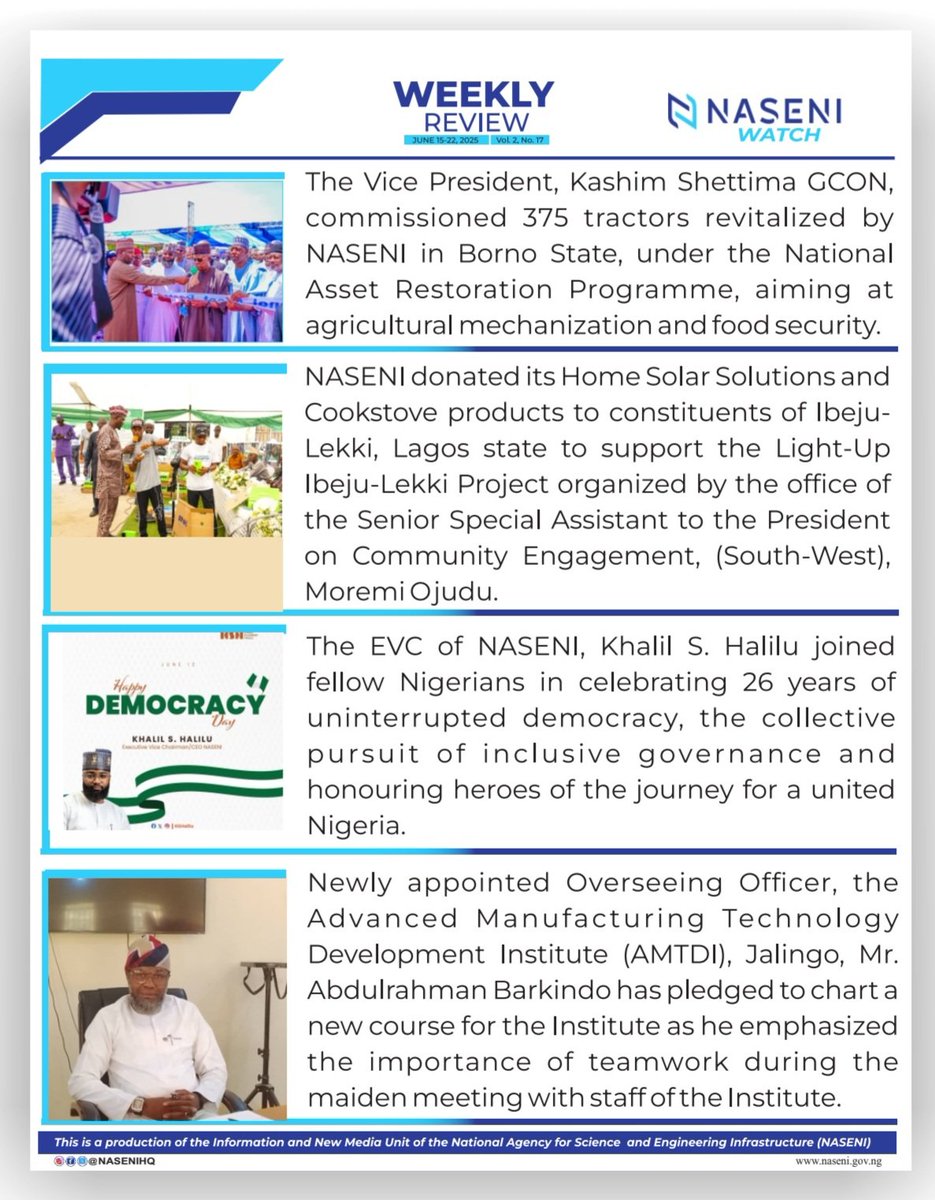 #ANewNASENI #NASENIWatch #WeeklyReview #Science #Technology #Engineering #Innovation