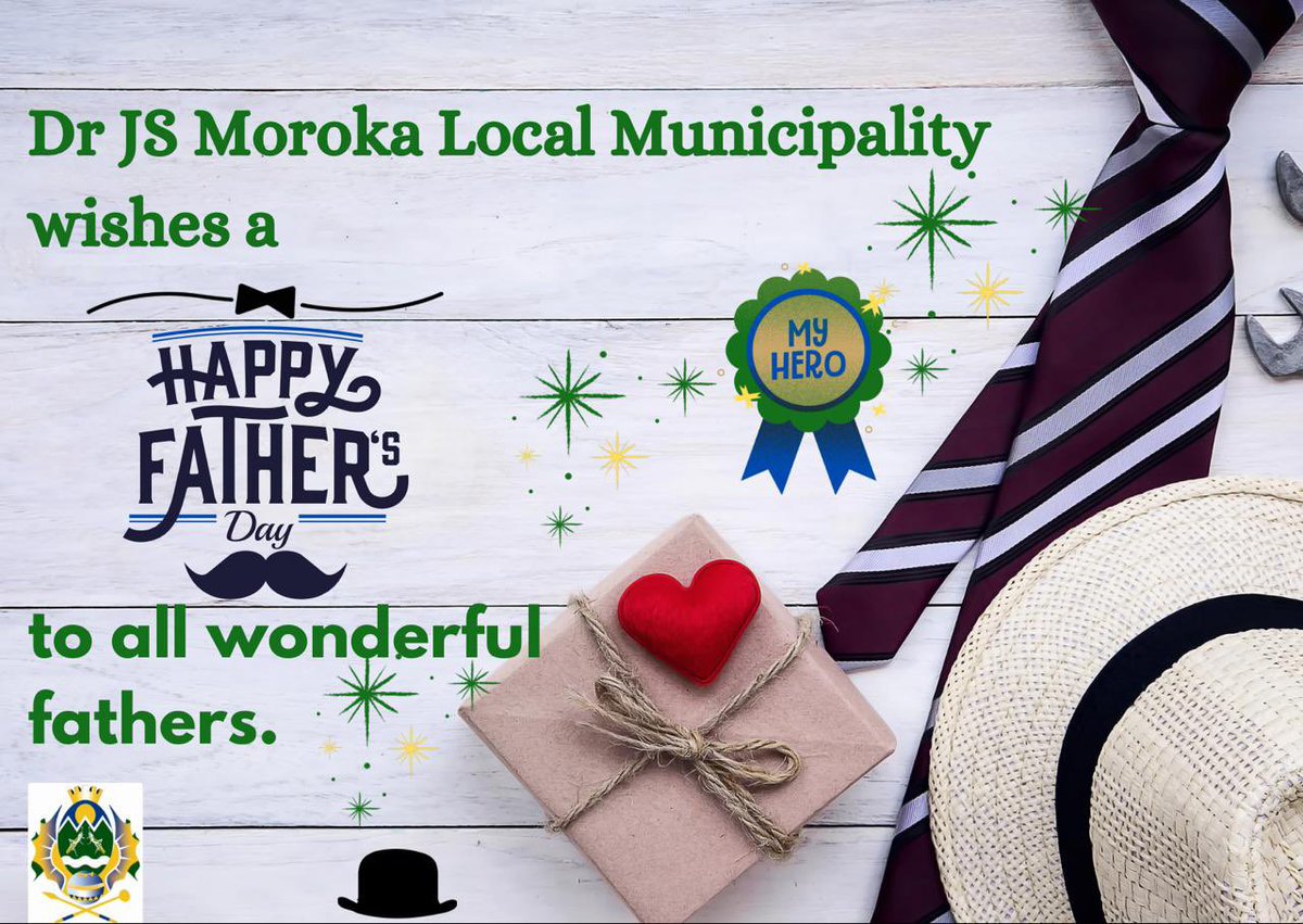 As we celebrate Father’s Day today, Dr JS Moroka Local Municipallity would like to take this opportunity to recognize the importance of fatherhood and the positive impact it has on our society. 

Happy Father’s Day to all the fathers out there!! 👔👏🏽
