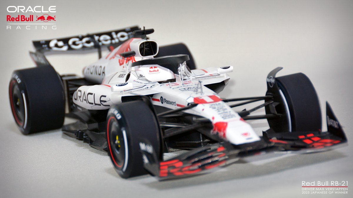 1:12 Scale Paper Craft Red Bull RB21 / Max Verstappen 2025
