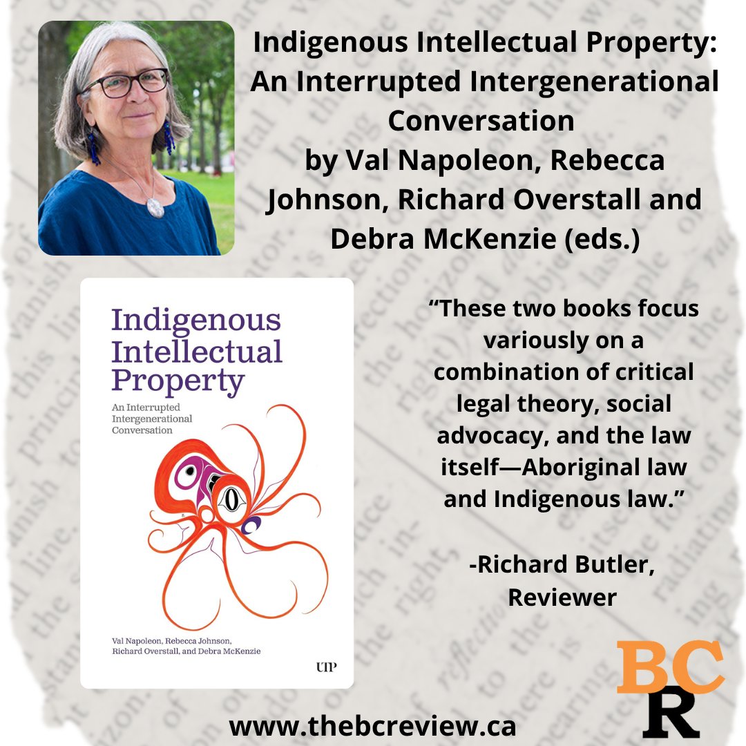 The British Columbia Review (formerly Ormsby) (@booksinbc) on Twitter photo #BookReview: Indigenous Intellectual Property: An Interrupted Intergenerational Conversation by Various “These two books focus variously on a combination of critical legal theory, social advocacy, and the law itself—Aboriginal law and Indigenous law” <a href="/utpress/">University of Toronto Press</a> #BookReview: Indigenous Intellectual Property: An Interrupted Intergenerational Conversation by Various “These two books focus variously on a combination of critical legal theory, social advocacy, and the law itself—Aboriginal law and Indigenous law” <a href="/utpress/">University of Toronto Press</a>