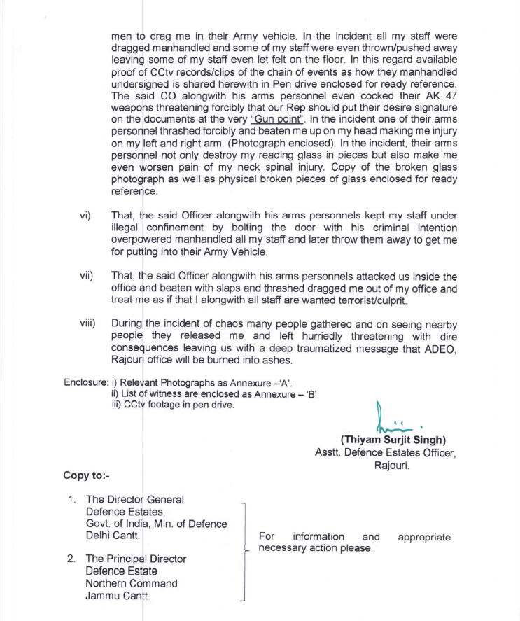 MajorARana's tweet photo. Col Ankush Choudhary was assaulted when he went to Defense Estate Office to get permissions signed.
ADEO Triyam Singh, a corrupt civil servant assaulted a Colonel in Govt office & then filed an FIR against the Col & his soldiers.
His Sikh soldiers took the matter in their hands. https://t.co/y1N5iv8Wuq