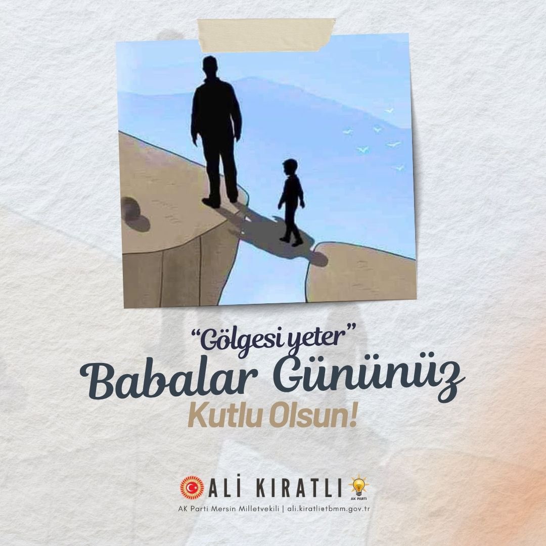 Babalar Günü’nüz kutlu olsun.

Başta vatan için canını feda eden aziz şehitlerimizin kıymetli babaları olmak üzere,hayatımızın her anında fedakârlıklarıyla, emeğiyle, sevgisiyle bizlere yol gösteren, ailesine kol kanat geren tüm babalarımızın Babalar Günü’nü en içten dileklerimle
