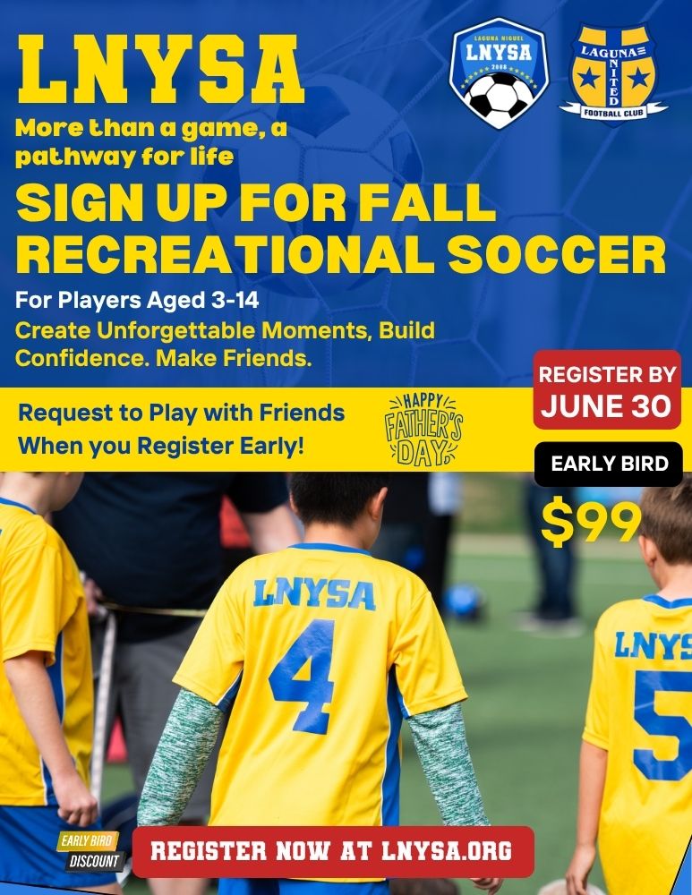 LNYSA's tweet photo. Happy Father’s Day from LNYSA! ⚽  Today, we celebrate all the Soccer Dads—the coaches, cheerleaders, goal-celebrators, early-morning ride-givers, and sideline snack packers who make this game so special. https://t.co/6xV9Gr2wJ3