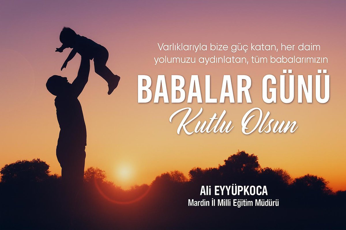Varlıklarıyla bize güç katan, her daim yolumuzu aydınlatan, tüm babalarımızın "Babalar Günü" kutlu olsun. 
<a href="/tcmeb/">Millî Eğitim Bakanlığı</a>
<a href="/Yusuf__Tekin/">Yusuf Tekin</a> 
<a href="/tuncay_akkoyun/">Tuncay Akkoyun</a> 
<a href="/ali_eyyupkoca/">Ali Eyyupkoca</a>