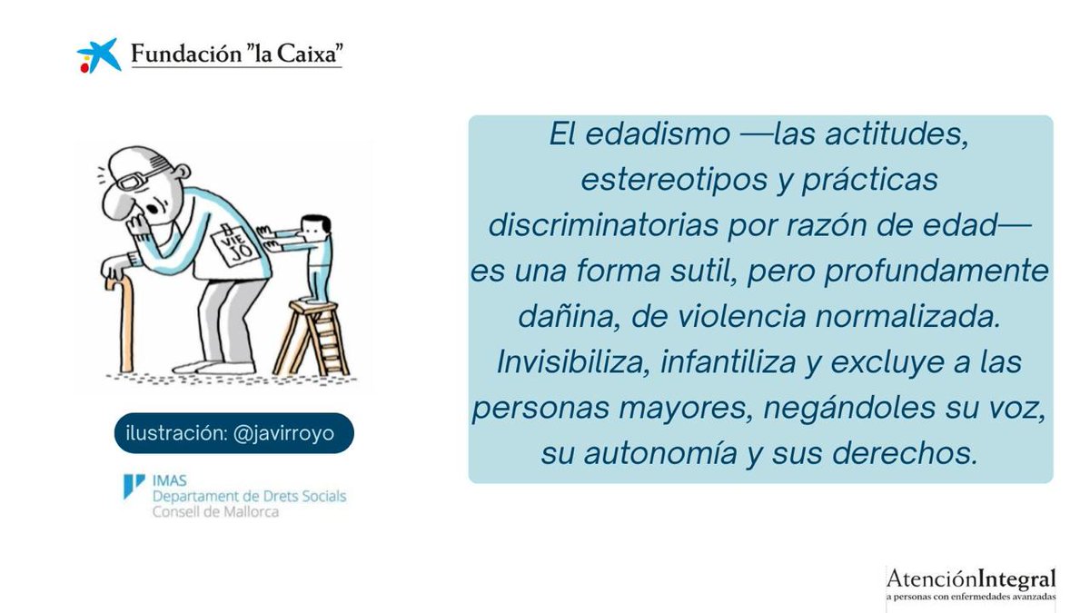 15 de junio. Día Mundial de la Toma de Conciencia del Abuso y Maltrato en la Vejez. Desde el Programa de Atención Integral a Personas con Enfermedades Avanzadas de la Fundación "la Caixa", en residencias, se une a la campaña #FundaciónlaCaixa#FinaldeVida#EnfermedadesAvanzadas