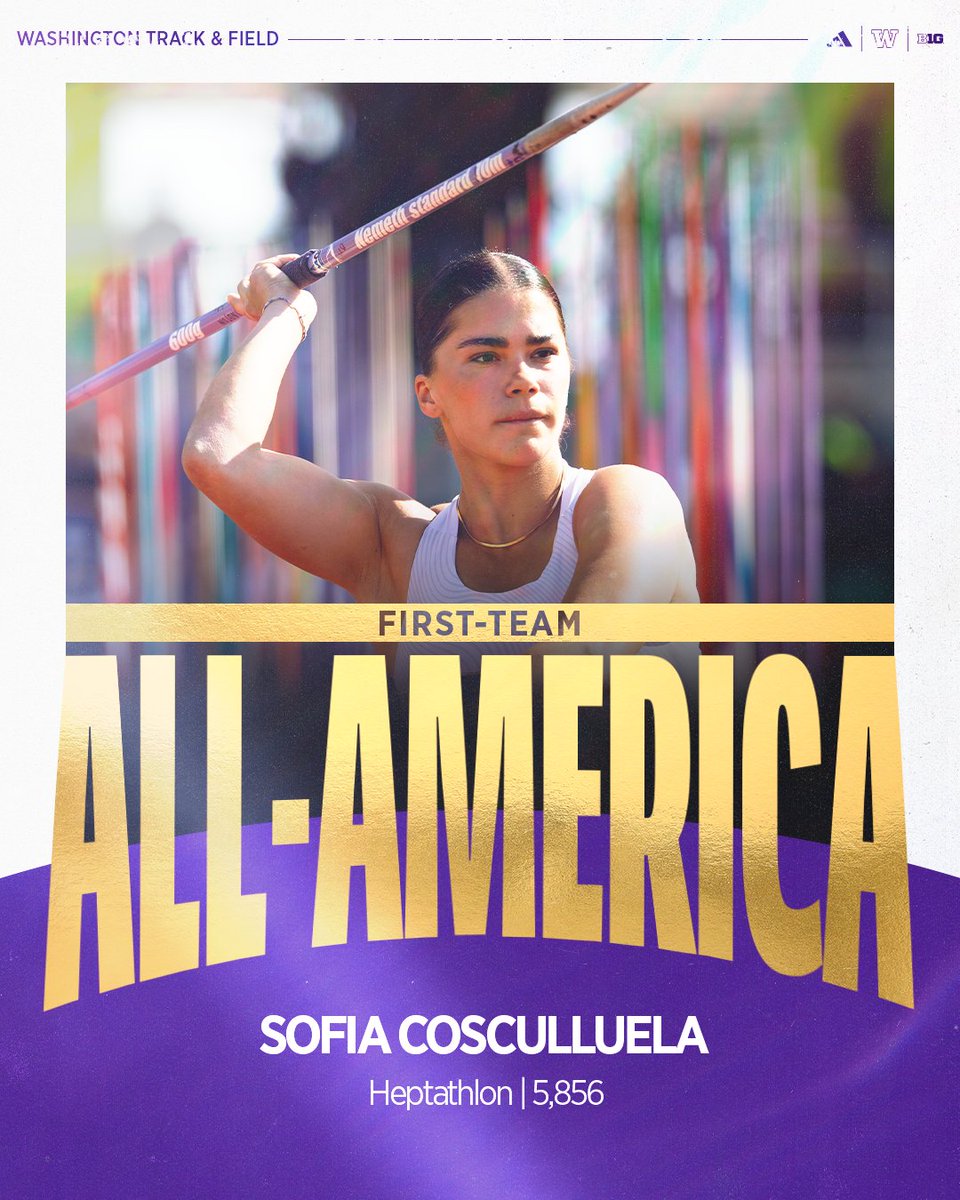 Washington Track & Field and Cross Country (@uwtrack) on Twitter photo ๐จ๐๐-๐จ๐๐๐๐๐๐ ๐ญ๐๐๐๐ ๐ป๐๐๐
Sofia Cosculluela comes up HUGE for the Dawgs in the final day today, climbing from 15th at the start of the day up to ๐๐๐๐๐-๐๐๐๐๐ and scoring 3โฃ more points for the team!
She finished with 5,856 total points
#GoHuskies ๐จ๐๐-๐จ๐๐๐๐๐๐ ๐ญ๐๐๐๐ ๐ป๐๐๐
Sofia Cosculluela comes up HUGE for the Dawgs in the final day today, climbing from 15th at the start of the day up to ๐๐๐๐๐-๐๐๐๐๐ and scoring 3โฃ more points for the team!
She finished with 5,856 total points
#GoHuskies