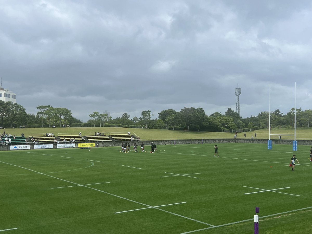 初　遠州灘海浜公園球技場、素晴らしいピッチ👍
#帝京明治