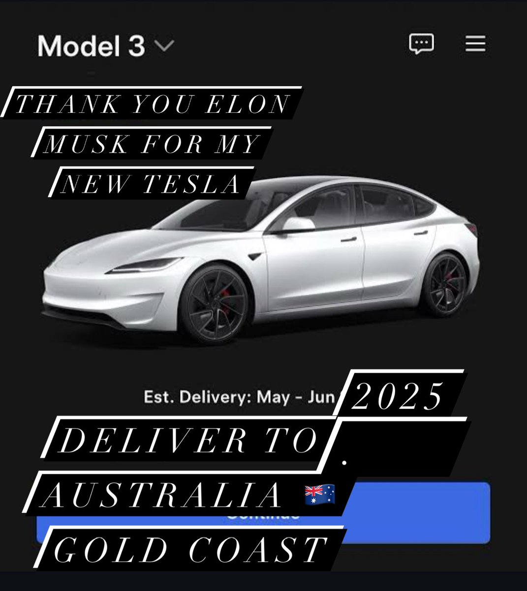 Salsabear26's tweet photo. Elon, the countdown is on—by June 30, my Model 3 Performance needs to be gliding into my driveway like a cyber-cheetah on autopilot. No pressure, but I *am* expecting full Musk-level magic. Are we all systems go? 🚀⚡️🤞🍀🚗
@elonmusk @Tesla @ceo_of_tesla_91 @grok https://t.co/WKGLW5HvVo