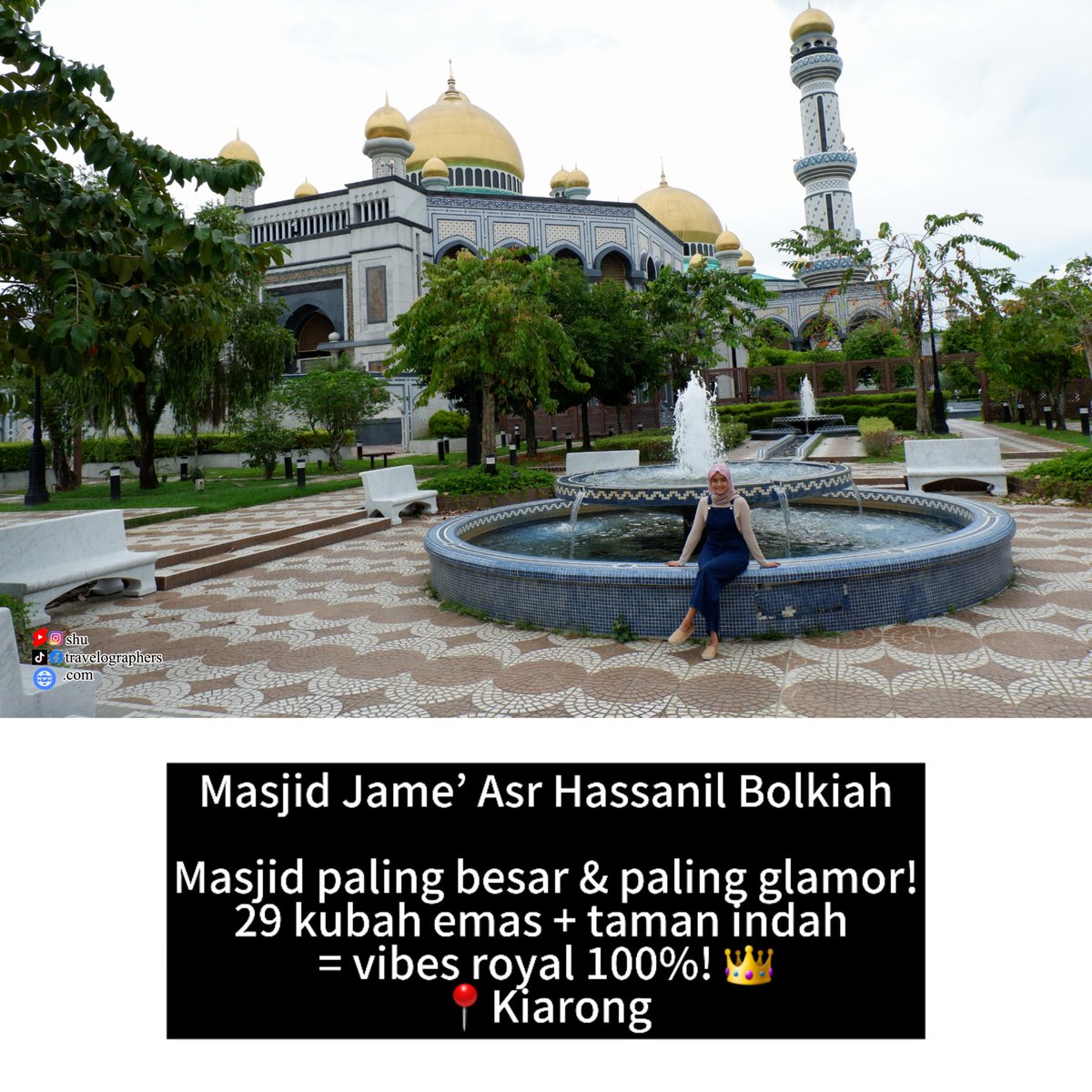 travelographers's tweet photo. 5 Masjid Ikonik di Brunei yang Wajib Masuk Bucket List!
Brunei bukan cuma kaya minyak, tapi juga kaya spiritual vibes!
Dari kubah emas sampai desain modern minimali. Cek &amp; Save thread ini buat referensi liburan religi kamu berikutnya! https://t.co/rki2iJA6tz
