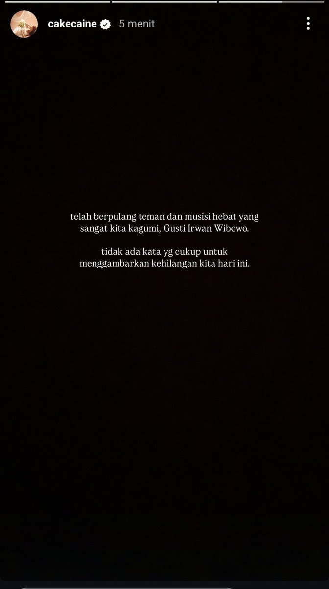 ternyata beneran ya allah 😭😭😭 gusti kok cepet bgt lo perginya😭😭😭😭