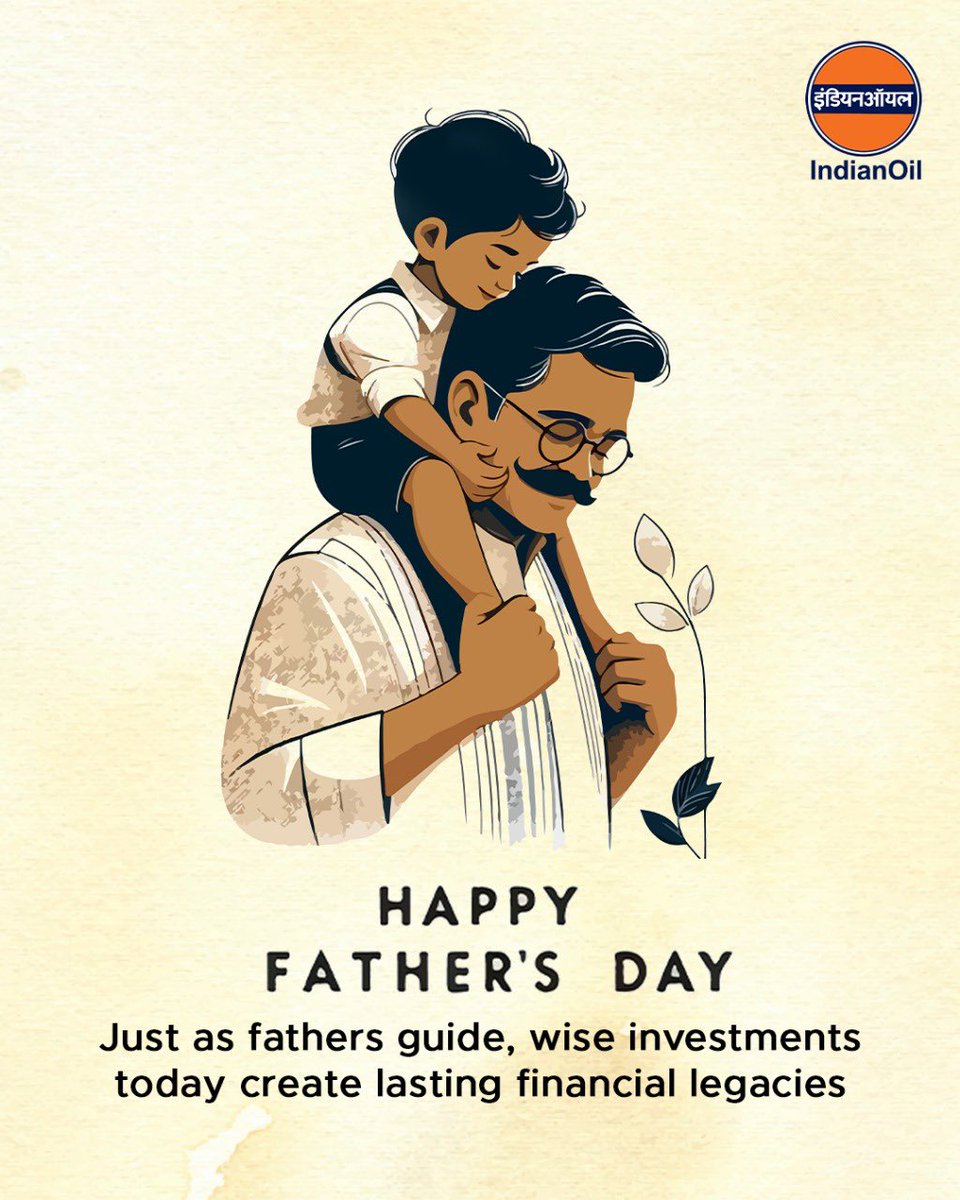 DirF_iocl's tweet photo. This Father’s Day, let’s honor those who teach us to build a secure future. Just as a father protects his family, we must protect the future of our planet through thoughtful, sustainable investments.

#FatherDay #FuturePlanning #FinancialGrowth #IndianOil https://t.co/ZcIbc4xThF