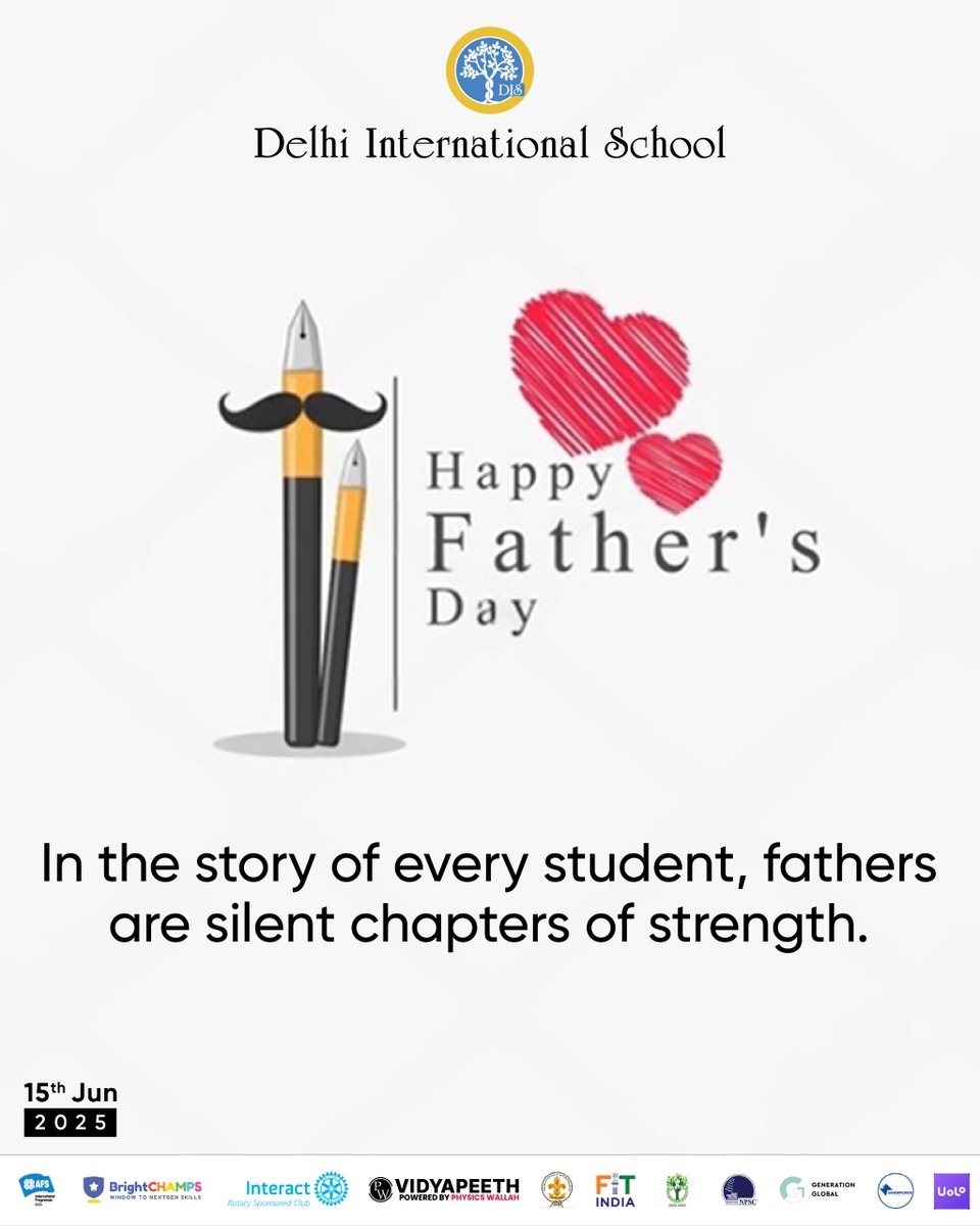 disdwarka23's tweet photo. 💙 "In the story of every student, fathers are silent chapters of strength."
Today, we take a moment to honour the unwavering support, quiet sacrifices, and endless encouragement of fathers everywhere. https://t.co/O3DysZrghv
