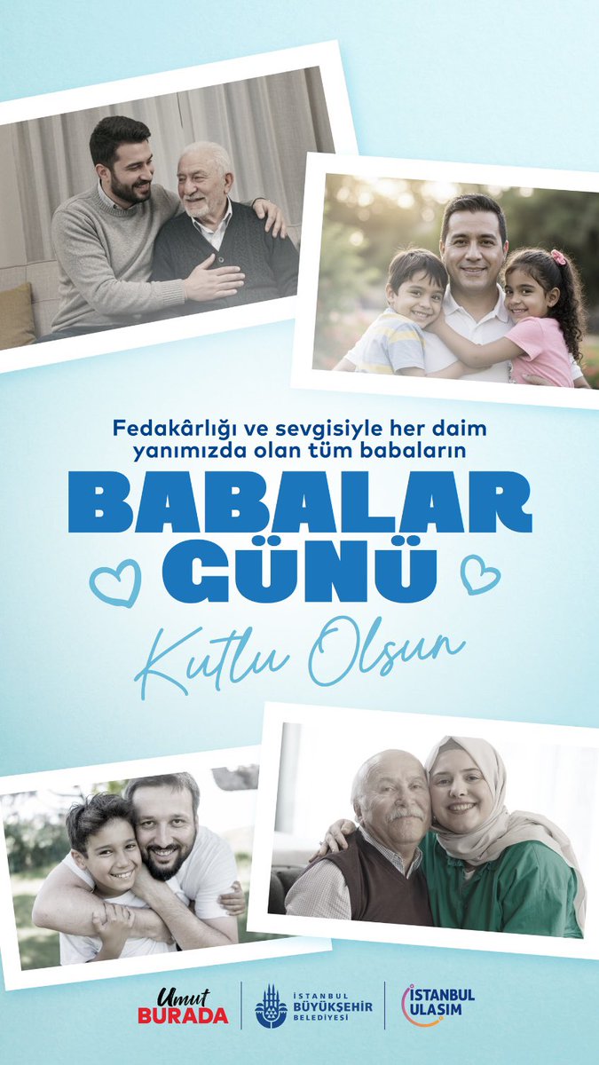 Fedakârlığı ve sevgisiyle her daim yanımızda olan tüm babaların Babalar Günü kutlu olsun.