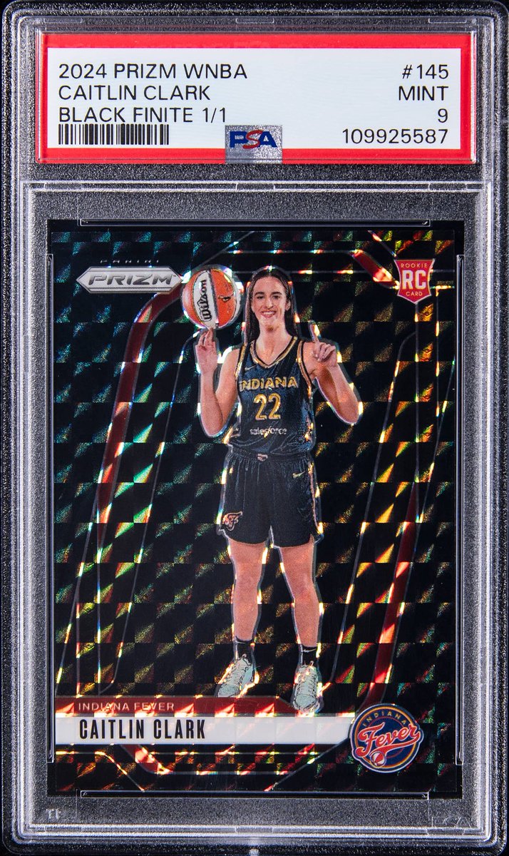 Goldin (@goldinco) on Twitter photo Final Sale Price on this 2024 Panini Prizm WNBA Black Finite Prizm #145 Caitlin Clark Rookie Card: $274,500
The 2nd Highest All-Time Public Sale of any Caitlin Clark Card.
Email Sell@Goldin.com to consign your Caitlin Collectibles to our next #Goldin100 or one of our upcoming Final Sale Price on this 2024 Panini Prizm WNBA Black Finite Prizm #145 Caitlin Clark Rookie Card: $274,500
The 2nd Highest All-Time Public Sale of any Caitlin Clark Card.
Email Sell@Goldin.com to consign your Caitlin Collectibles to our next #Goldin100 or one of our upcoming