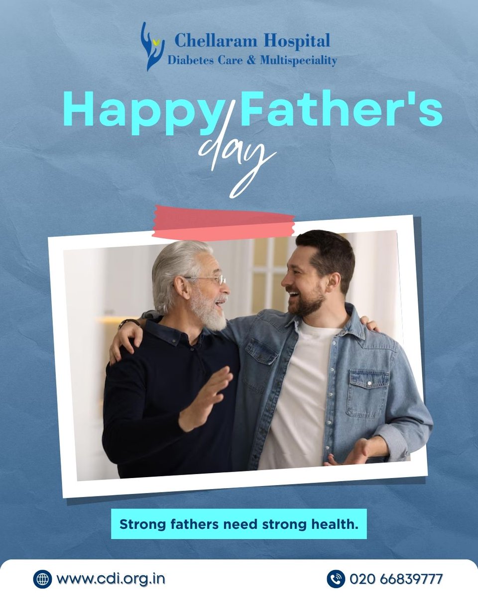 This #FathersDay  let’s thank the dads who always put their families first and remind them to put their health first too. At Chellaram Hospital, we’re committed to supporting fathers in every step of their wellness journey, especially in managing diabetes and heart health