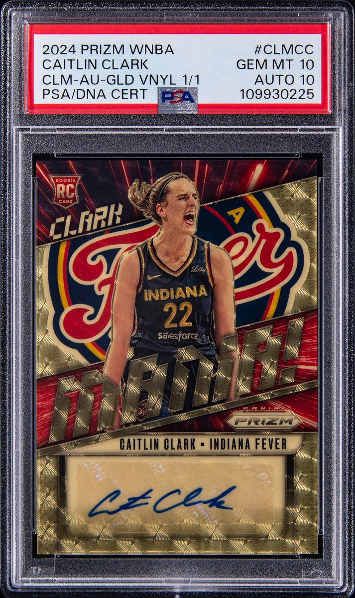 Goldin (@goldinco) on Twitter photo Final Sale Price on this 2024-25 Panini Prizm WNBA Clark-Mania! Autographs Gold Vinyl Prizm Caitlin Clark Signed Rookie Card: $211,873
Email Sell@Goldin.com to consign your Caitlin Collectibles to our next #Goldin100 or one of our upcoming Elite Auctions! Final Sale Price on this 2024-25 Panini Prizm WNBA Clark-Mania! Autographs Gold Vinyl Prizm Caitlin Clark Signed Rookie Card: $211,873
Email Sell@Goldin.com to consign your Caitlin Collectibles to our next #Goldin100 or one of our upcoming Elite Auctions!