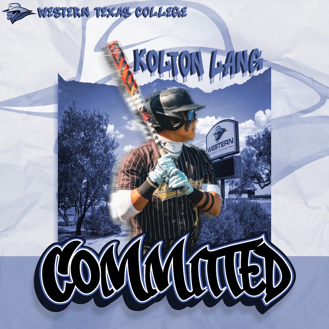 Kolton (@koltonlang_) on Twitter photo Im blessed to announce my commitment to Western Texas College, thank you for all the coaches and mentors that have gotten me this far and thank you especially to my parents and the man above. #Commited <a href="/JDbaseball0023/">J.D. Davis</a> Im blessed to announce my commitment to Western Texas College, thank you for all the coaches and mentors that have gotten me this far and thank you especially to my parents and the man above. #Commited <a href="/JDbaseball0023/">J.D. Davis</a>