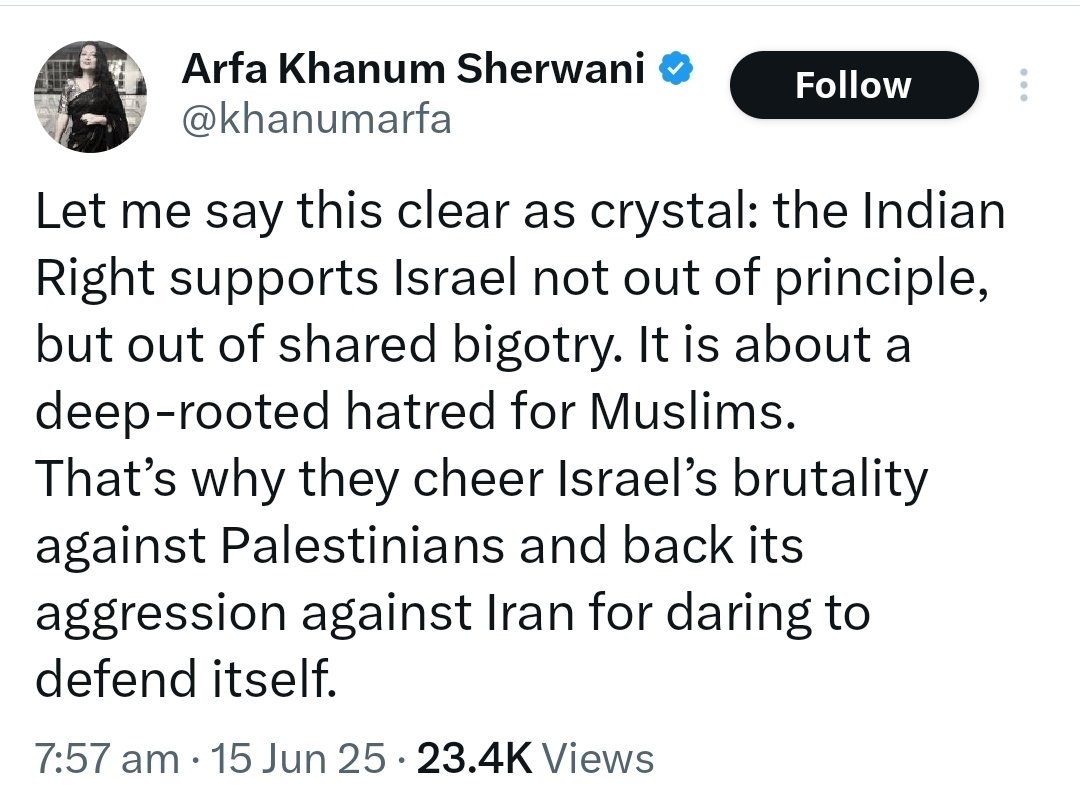 Starboy2079's tweet image. The right wing supports Israel because Israel is a true friend of India. Israel has supported India in every war and on every global platform. It is India&apos;s second-largest defense partner. The day Israel betrays India, we will stop supporting it.

Now, Muslims and the left wing…
