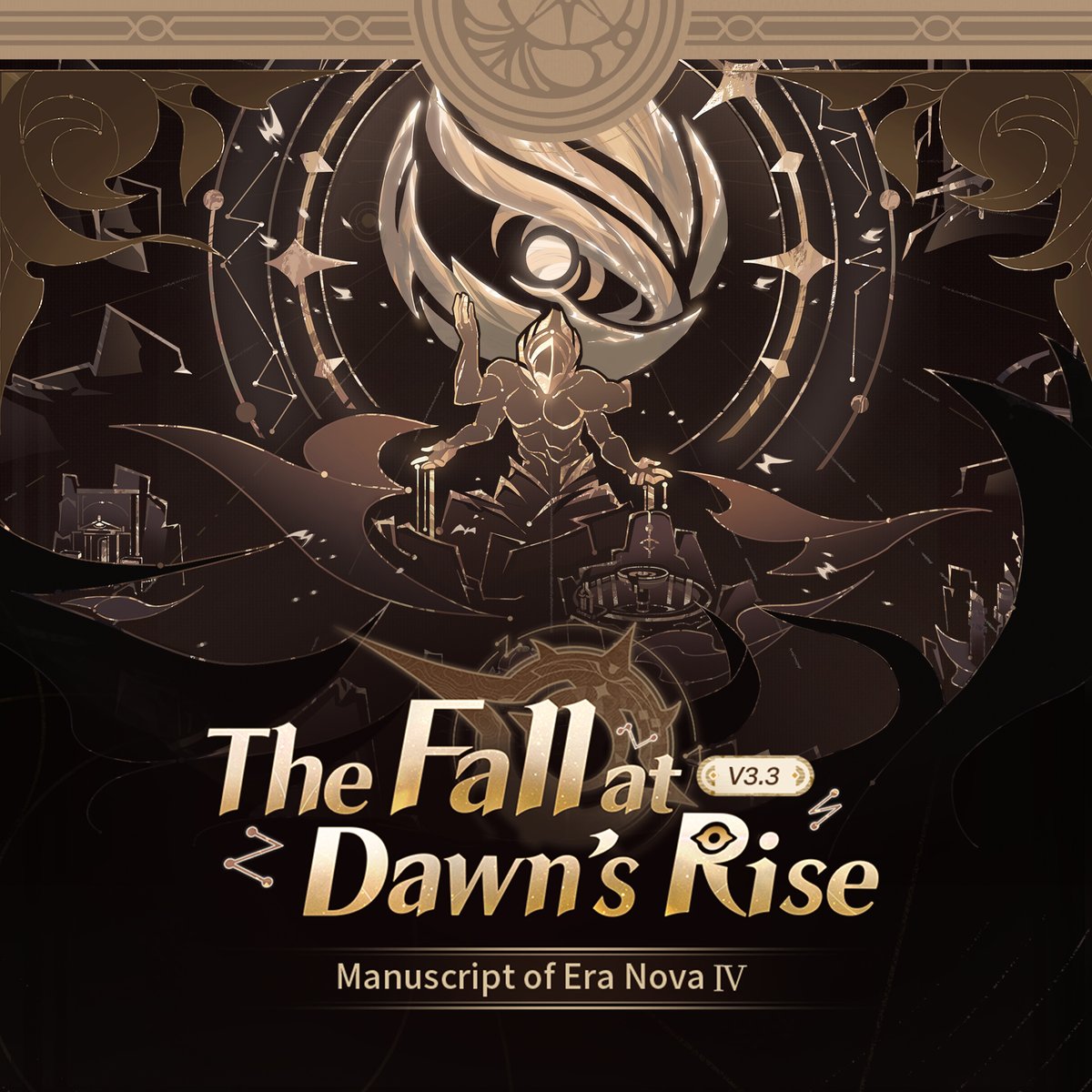 honkaistarrail's tweet photo. Manuscript of Era Nova IV: The Fall at Dawn's Rise

The holy city bathed in millennia of dawnlight now lies shrouded in darkness. The Coreflames ignite one by one at the Vortex, yet the heroes fall.
With prophecies fulfilling one after another, who has written this world's fate? And can it truly be rewritten by Era Nova?
The final chapter of the Flame-Chase Journey unfolds， penned by memories...
Current Coreflame Collection Progress: 11/12

Learn More: https://t.co/tjpmGuEbjQ

#HonkaiStarRail
