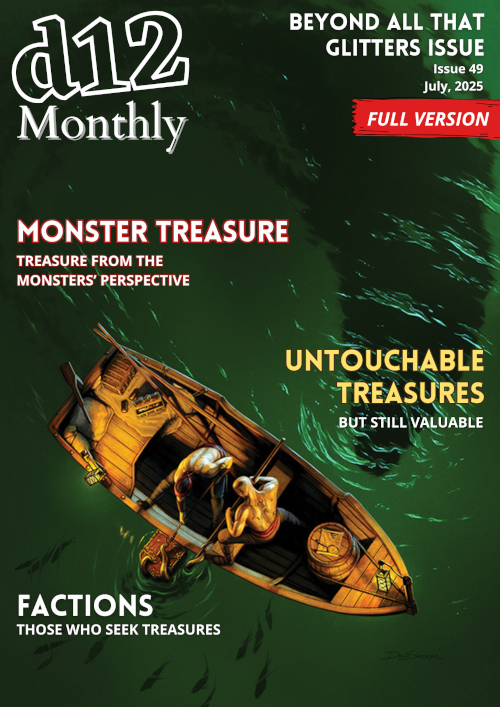 Pre-Orders for Issue 49 are now being taken. Save 33% off of the regular price! This is the 3rd in my series of treasure issues. yumdm.short.gy/d12Issue49pre

 #DnD #DungeonsAndDragons #TTRPG