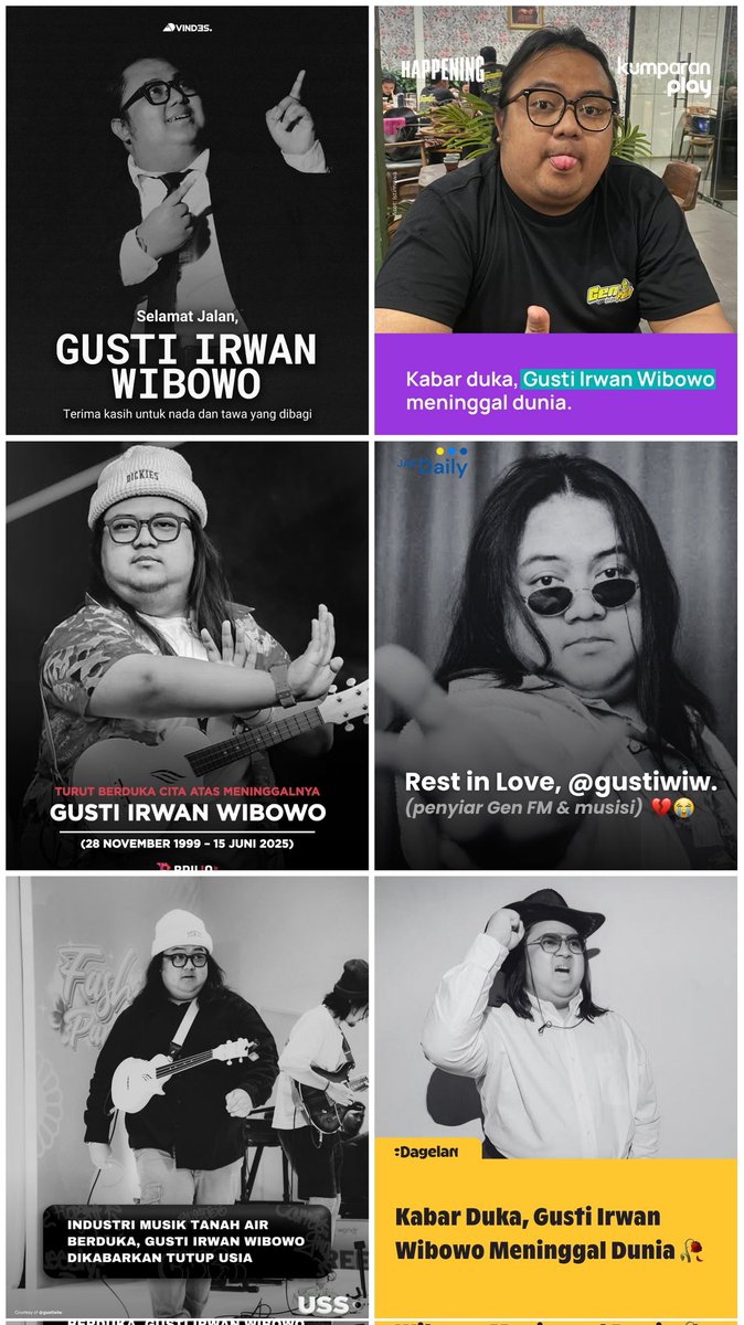 Innalillaahi wa innaa ilayhi raaji'uun.
SHOCKED BANGET! 13 jam lalu masih share IG Story tentang film "GJLS: IBUKU IBU-IBU" karena dia yang bikin OST-nya dan terlibat sebagai cameo. Yaa Allah, <a href="/gustiwiw/">Gusti Irwan Wibowo</a>. Terima kasih selalu kocak, menghibur &amp; menghilangkan penat kami. 🥺😓😢😰😭