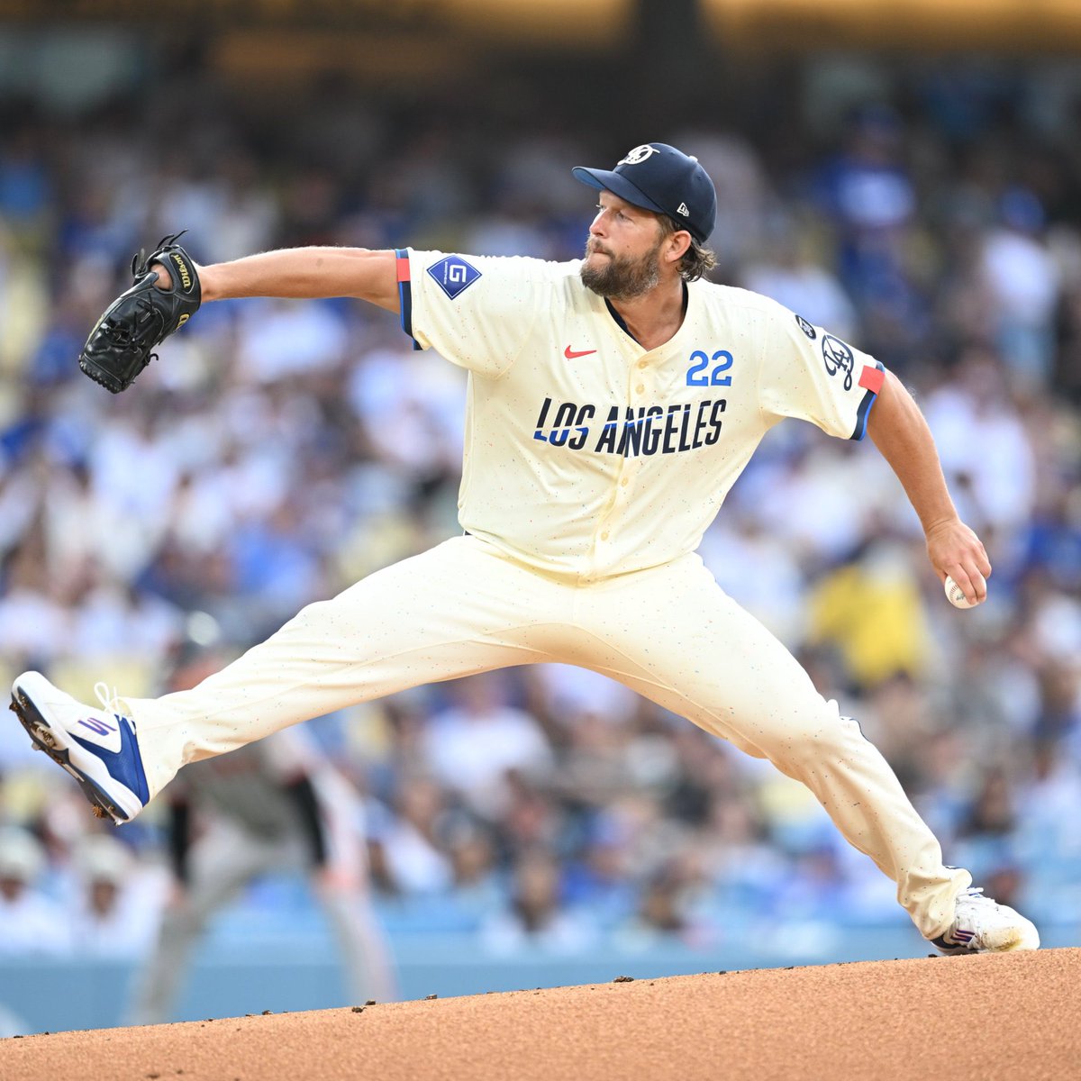Starts with 7+ scoreless innings, 5+ strikeouts and 1 or fewer walks:

54 - Walter Johnson 
49 - Greg Maddux 
45 - Clayton Kershaw