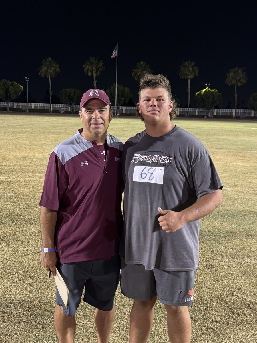 Brian Frye (@brianfrye58) on Twitter photo After a great conversation with <a href="/UR_CoachGood/">Jim Good</a> I am blessed to receive a offer from <a href="/UofR_Football/">Redlands Bulldog Football</a>
<a href="/CoachRMeras/">R.Meras</a> <a href="/jorge_arceo79/">jorge arceo</a> <a href="/CoachR_Sandoval/">R Sandoval</a> <a href="/TjCarpino/">TJ Carpino</a> <a href="/Lanthonymorales/">Anthony Morales</a> <a href="/dannycelie/">daniel celie</a> After a great conversation with <a href="/UR_CoachGood/">Jim Good</a> I am blessed to receive a offer from <a href="/UofR_Football/">Redlands Bulldog Football</a>
<a href="/CoachRMeras/">R.Meras</a> <a href="/jorge_arceo79/">jorge arceo</a> <a href="/CoachR_Sandoval/">R Sandoval</a> <a href="/TjCarpino/">TJ Carpino</a> <a href="/Lanthonymorales/">Anthony Morales</a> <a href="/dannycelie/">daniel celie</a>