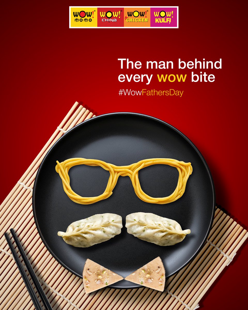 To all the fathers who say little, but mean everything- wishing you a Wow Father’s Day ✨ Thank you for adding wow to every bite and every moment #WowFathersDay 

#wowmomo #wowchina #wowchicken #wowkulfi 

#fathersday #trending