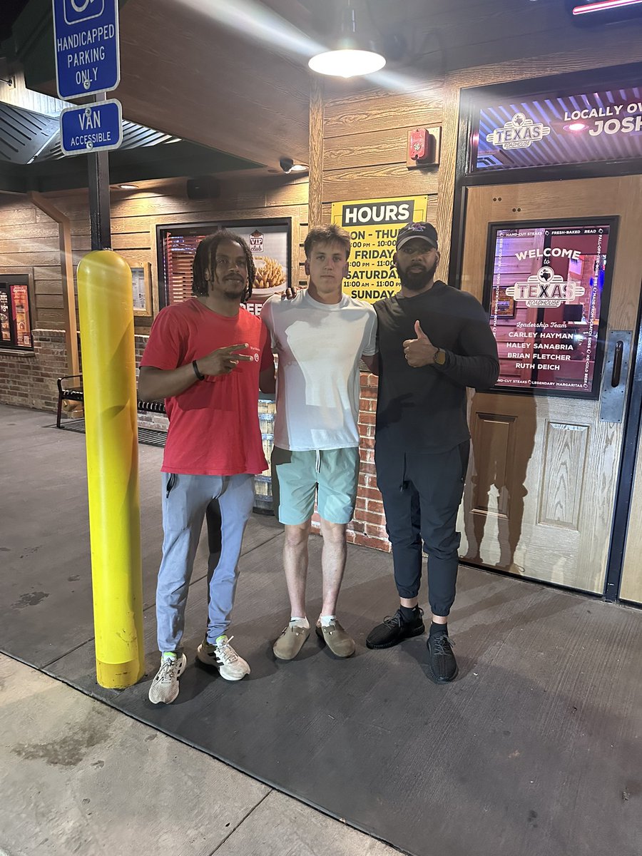 Hank james (@hankjamess15) on Twitter photo Had a great camp in Ruston this afternoon! Enjoyed dinner with <a href="/CoachCarterLatc/">Sam Carter</a> afterwards!
<a href="/CoachFennell35/">Erik Fennell</a> <a href="/coachthomp9/">Coach Thomp</a> <a href="/coachstarks25/">Coach Matt Starks</a> <a href="/FCRecruits/">First Choice Recruiting</a> <a href="/BuckFitz/">NPA/SUPERMAX 100</a> <a href="/NCEC_Recruiting/">NPA</a> Had a great camp in Ruston this afternoon! Enjoyed dinner with <a href="/CoachCarterLatc/">Sam Carter</a> afterwards!
<a href="/CoachFennell35/">Erik Fennell</a> <a href="/coachthomp9/">Coach Thomp</a> <a href="/coachstarks25/">Coach Matt Starks</a> <a href="/FCRecruits/">First Choice Recruiting</a> <a href="/BuckFitz/">NPA/SUPERMAX 100</a> <a href="/NCEC_Recruiting/">NPA</a>